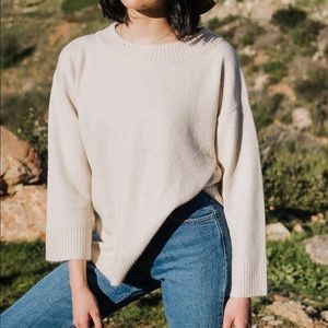 Cream color sweater top